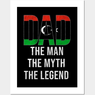 Libyan Dad The Man The Myth The Legend - Gift for Libyan Dad With Roots From Libyan Posters and Art